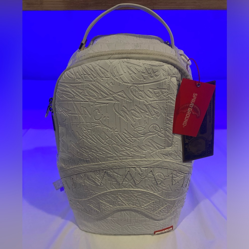 Sprayground White Scribble Backpack